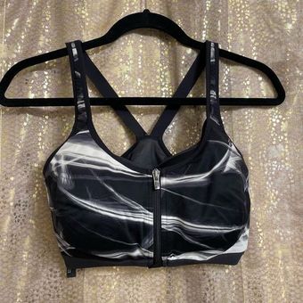 Victoria's Secret Knockout Front Close Max Support Black White Sports Bra,  34DDD Size undefined - $23 - From Jessica