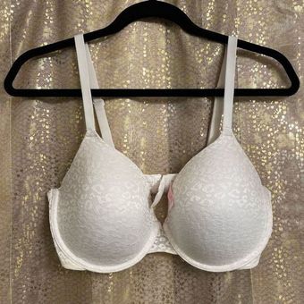 PINK - Victoria's Secret White Lace Wear Everywhere T-Shirt Lightly Lined  Bra 36DD Size undefined - $16 - From Jessica