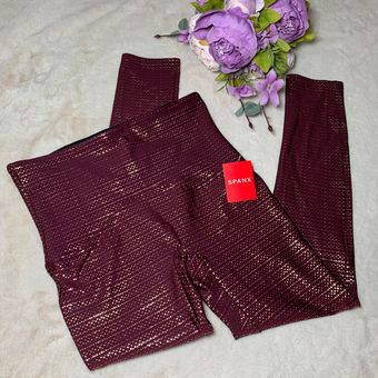 Spanx NWT Metallic Mist 7/8 Leggings Red - $67 (39% Off Retail