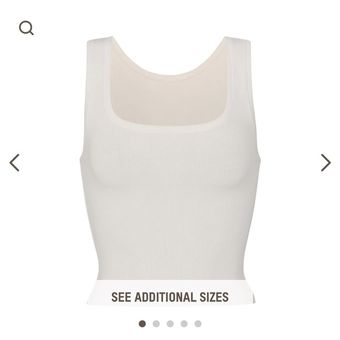 SKIMS: Off-White Cotton Rib Tank Top