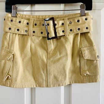 Iconic Cargo Mini Skirt Beige