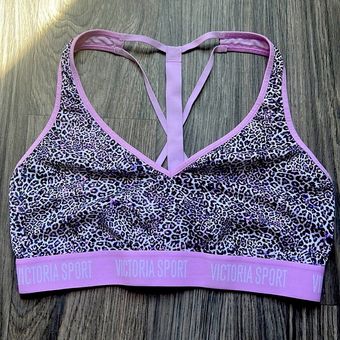 Victoria's Secret The Player By Sports Bra Purple Leopard Size Large - $16  - From Mariah