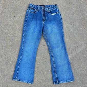Vintage L.E.I. Pants Womens 9 Blue Low Rise Y2K Bootcut Flare