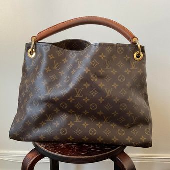 LOUIS VUITTON Ebene brown Monogram Canvas ARTSY MM Hobo Shoulder Bag