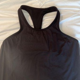 Lululemon Lululemmon black racerback tank top. Built in bra. Ruched back.  Size 6 - $30 - From Chrissy