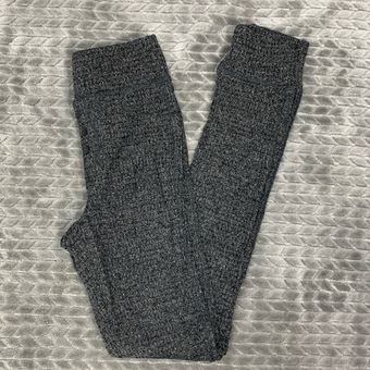 Aerie Charcoal Marled Gray Waffle Knit Pajama Joggers Sleepwear