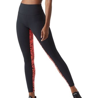 Glyder Inside Out Leggings Black Hot Coral Leopard Size XS - $25 - From Cady