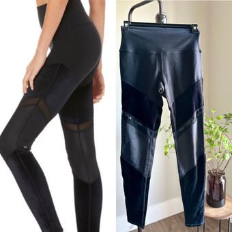 Alo Yoga High Waisted Velvet Black Leggings 14 From kenzie