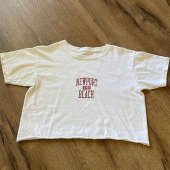 Brandy Melville John Galt Newport Beach T-Shirt White - $22 - From kaelyn