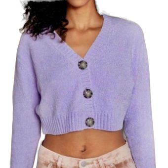 Buy Tokyo Talkies Purple Cardigan Long Sleeve Sweater For, 40% OFF