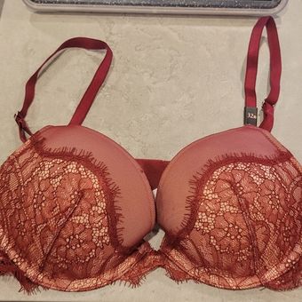 Victoria's Secret NIP DREAM ANGELS Push Up Bra Desire With Evening Blush  32B Red Size undefined - $47 New With Tags - From Melissa