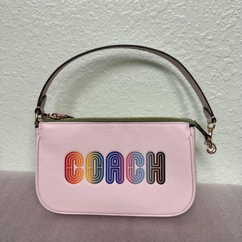 Coach CA438 Nolita 19 With Rainbow Coach In Chalk Multi 