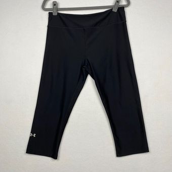 WOMENS UNDER ARMOUR LEGGINGS BK/WHITE L