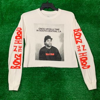 Boyz N The Hood Crop Top Vintage Style Tee Med White 17 New