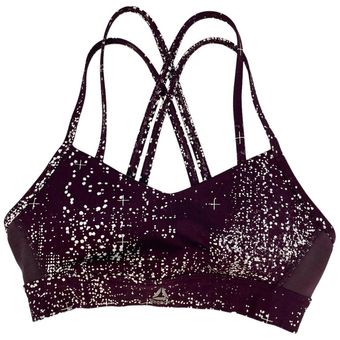 Reebok Womens Size Small Sports Training Bra Constellation Print