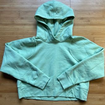 Lululemon Loungeful Cropped Hoodie In Creamy Mint