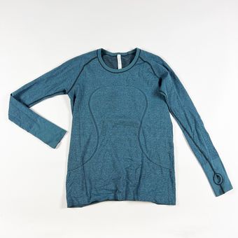 Lululemon Swiftly Tech Long Sleeve Crew - Black / Desert Teal