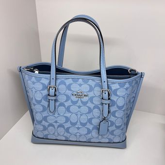 Coach Bags | Rowan Satchel in Signature Canvas | Color: Blue/Cream | Size: Os | Kcapmd00's Closet