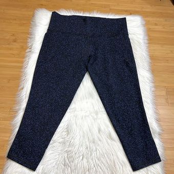 Athleta Leggings Womens 2X Blue Salutation Stash Pocket Gravel