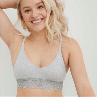 Aerie AE lace trim ribbed bralette Size XL - $11 - From Rhonda