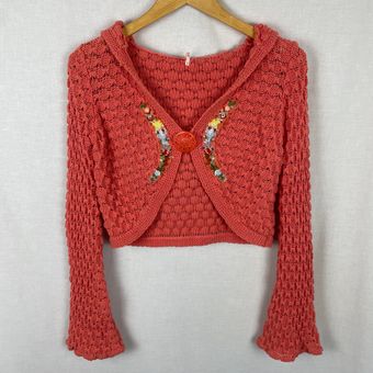 Bell-Sleeve Cardigan Sweater