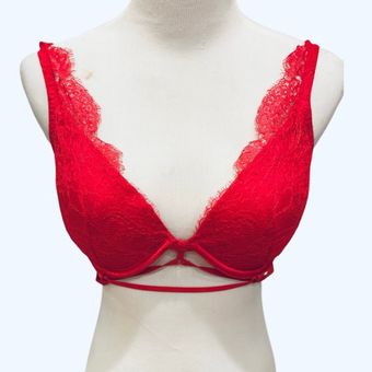 Victoria Secret Very Sexy Plunge Bra 34D Red