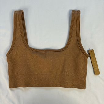 SKIMS NWT Sienna Nude Size XS Scoop Neck Soft Smoothing Lurex Bralette Bra  Kim K - $23 New With Tags - From Cassandra