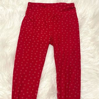 LuLaRoe Red and Pink Polka Dot Leggings One Size. Size undefined - $12 -  From Andi