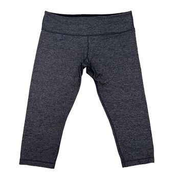 Lululemon Wunder Under Cropped Gray Heather Leggings Women's Size