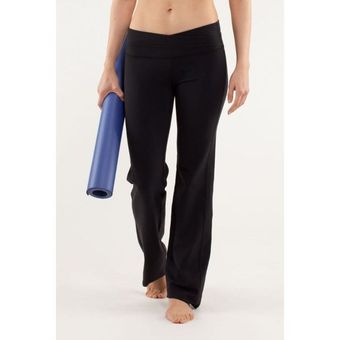 Lululemon Astro Black Criss Cross Waistband Flared Leg Yoga Pant 6 - $67 -  From Lily