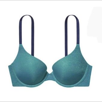 Victoria's Secret Teal Padded Perfect Coverage MultiWay Straps Bra
