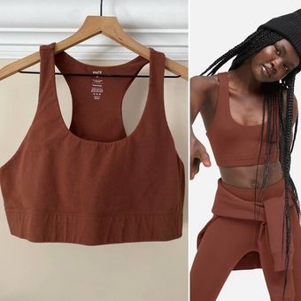 Mate the Label Organic Stretch Sports Bra, Cocoa 2X NWOT - $43 - From Sandra