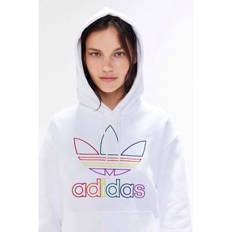 Adidas Originals Pride White Embroidered Hoodie 28 From