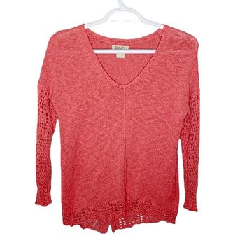 Lucky Brand V-Neck Crochet Top