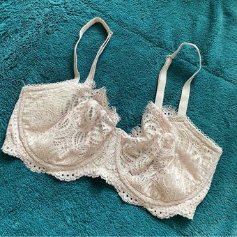 Victoria's Secret Dream Angels Wicked Unlined Uplift Lace Bra 36DDD Pale  Pink Size undefined - $26 - From Ksenia