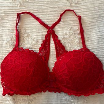 Victoria's Secret Victoria Secret Red Date Racerback Push Up Bra Size 32 D  - $13 (74% Off Retail) - From halie