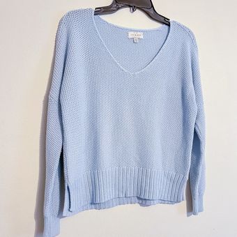 Lucky Brand V-Neck Knit Sweater Pullover Light Blue - $22 - From