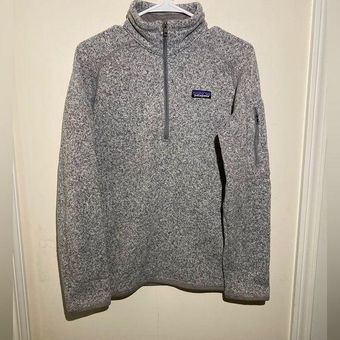 Patagonia better sweater 1/4 zip birch white size L Gray Size L - $65