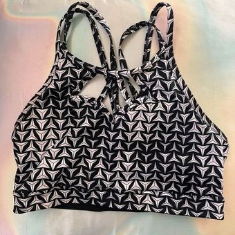 Victoria's Secret The Show Off Sports Bra Caged Geometric Print Strappy S -  $9 - From KeepOn