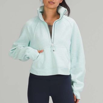 Lululemon Scuba Oversized Funnel Neck Shirt Heathered Delicate Mint M/L  Size M - $135 - From Julie