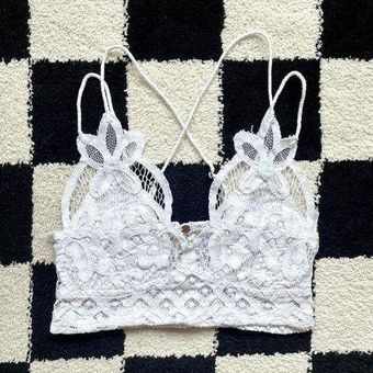 Free People Adella Bralette ~ White