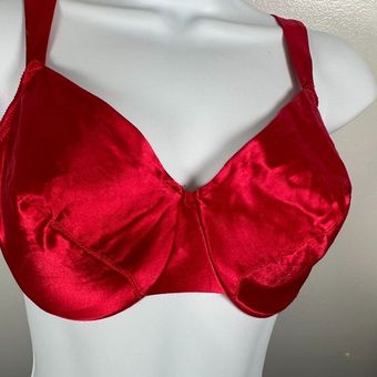 Victoria's Secret Vintage Second Skin Satin Full Coverage Bra 34D Red Size  undefined - $41 - From Anne