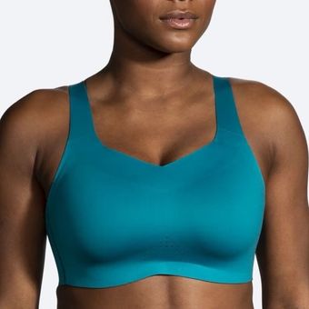 Brooks Dare Scoopback Run Bra in Deep Sea/Lime Size 32DD/E - $38 - From  Callie