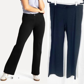 Betabrand, Womens Black Boot-Cut Classic Dress Pant Yoga Pants