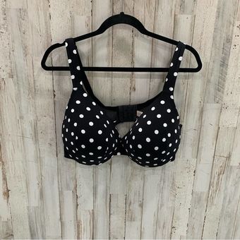 Cacique Unlined Full Coverage Minimizer Black & White Polka Dot Bra Size  undefined - $23 - From Destiny