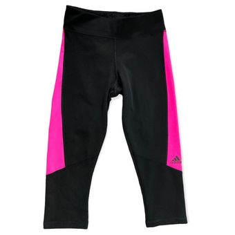 Adidas Climalite Pink Black 3/4 Capri Tights Size XS - $14 New With