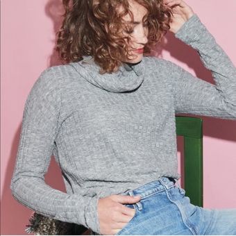 BP. Turtleneck Ribbed Top