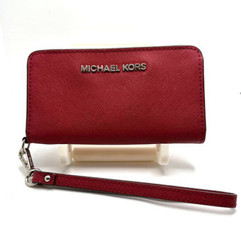 Michael Kors Burnt Red/ Burgundy Wallet w/ Phone holder - $43 - From Lolas