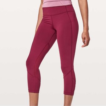 Lululemon Women's Pace Rival Crop 22 Leggings Ruby Wine Size 10 - $47 -  From Jessica