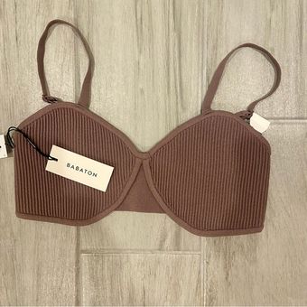 Aritzia Babaton deep taupe sculpt knit bra size medium - $37 New With Tags  - From Elizabeth